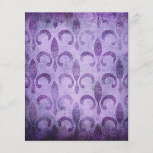 Style vintage Purple Fleur de lis Papier à scandal