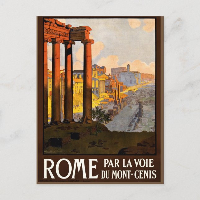Style vintage Rome, Italie carte postale voyage (Devant)