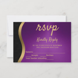 Style violet et or RSVP