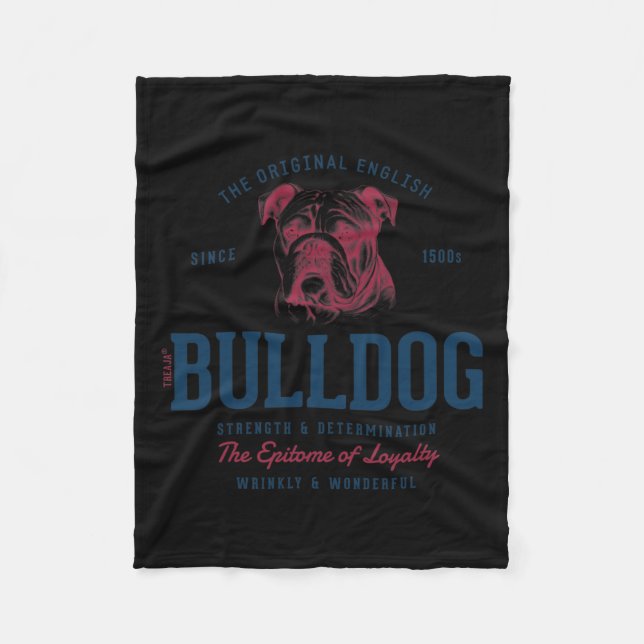 Styled Vintag English Bulldog Fleecedecke (Vorderseite)