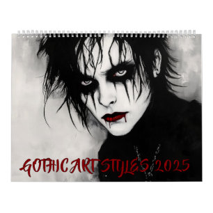 Styles d'art gothique 2025 Calendrier