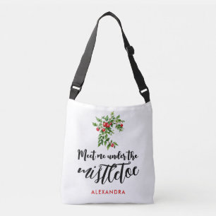 Stylidh Christmas Red Mistletoe Watercolor Tragetaschen Mit Langen Trägern