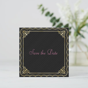 Stylin Gold Border Save the Date