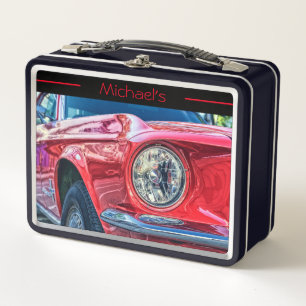 Stylin Red Car Metall Brotdose