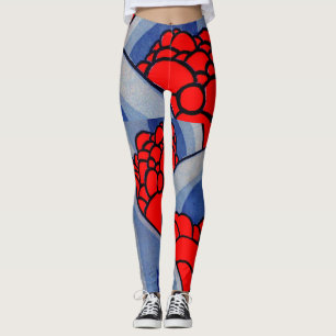 Styling-Blume und Blätter Leggings
