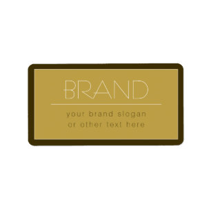 Stylisch bearbeitbare Textvorlage   Vintages Gold Adressaufkleber