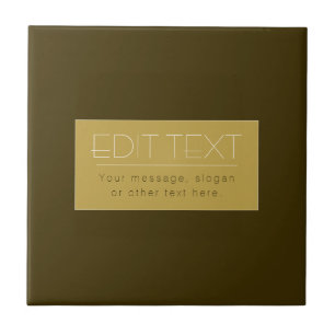 Stylisch bearbeitbare Textvorlage Vintages Gold Fliese