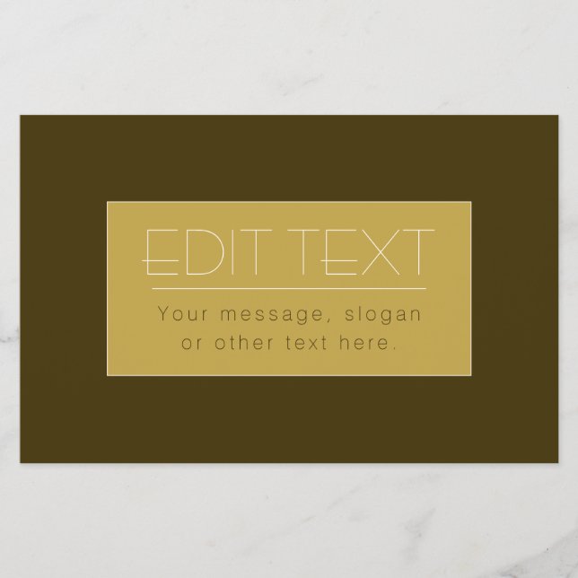 Stylisch bearbeitbare Textvorlage | Vintages Gold Flyer (Vorne)