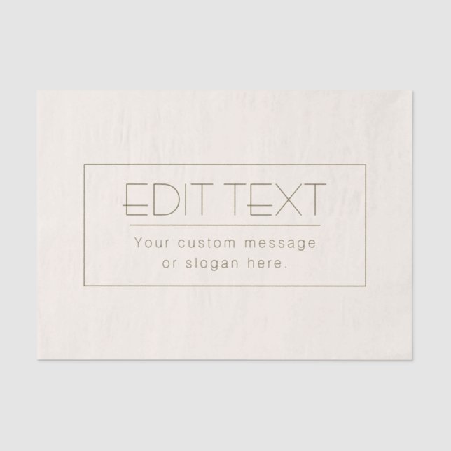 Stylisch bearbeitbare Vorlage | Off-white & Dark B Seidenpapier (Vorderseite)