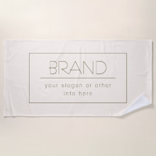 Stylisch bearbeitbare Vorlage Off-white & Dark B Strandtuch