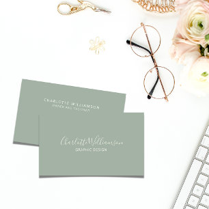 Stylisch Chic Elegant Monogramm Minimalistisch Sal Visitenkarte