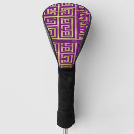 Stylisch Modern Royal Purple und Gold Geometrisch  Golf Headcover
