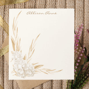 Stylisch Süß Elegant Moderne Blumen Botanisch Notizblock