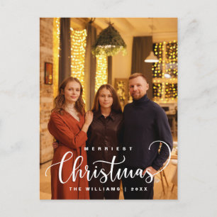 Stylisch und rustikal, Frohe Weihnachten Familienf Postkarte