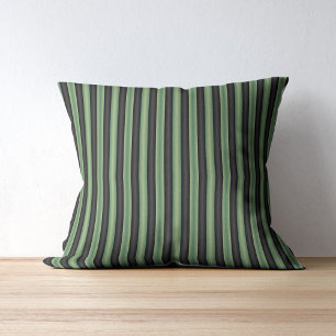 Stylisch Vintage Oliven-Salbei-Grün Schwarze 3D-Ge Kissen