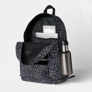 Stylisch wilde personalisierte graue und schwarze bedruckter rucksack