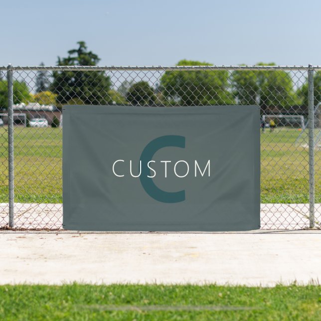 Stylische, anpassbare Monogramm-Vorlage Banner (InSitu)