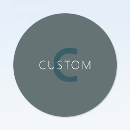 Stylische, anpassbare Monogramm-Vorlage Etiketten