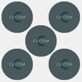 Stylische, anpassbare Monogramm-Vorlage Etiketten