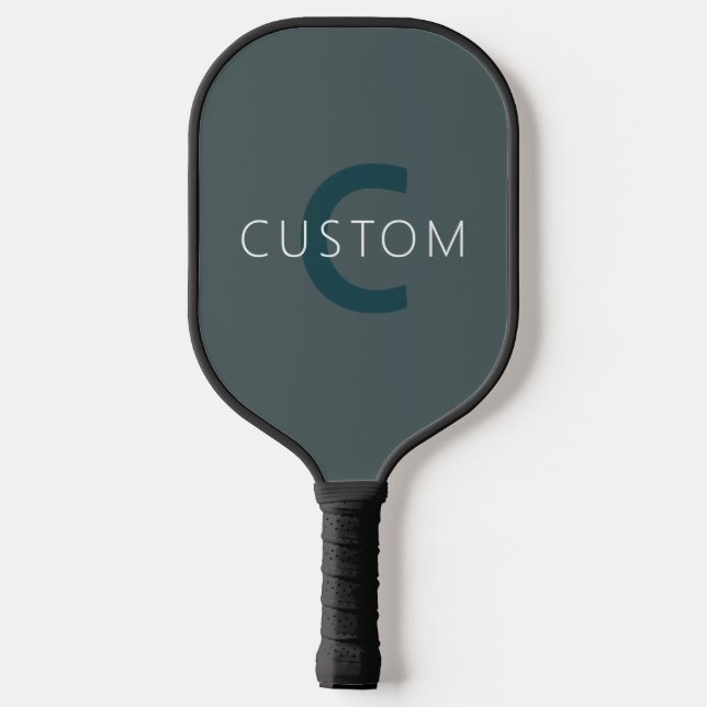 Stylische, anpassbare Monogramm-Vorlage Pickleball Schläger (Rückseite)