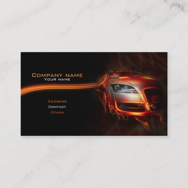 Stylische Automobil-Visitenkarte Visitenkarte (Vorderseite)