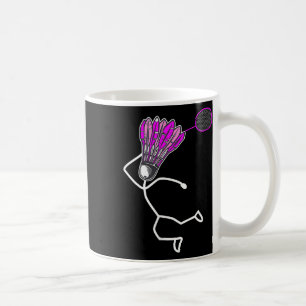 Stylische Badminton-Cool-Stick-Figur Mädchen Kaffeetasse
