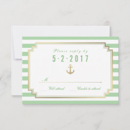 Stylische, benutzerdefinierte Minze, weiße RSVP-Ka RSVP Karte