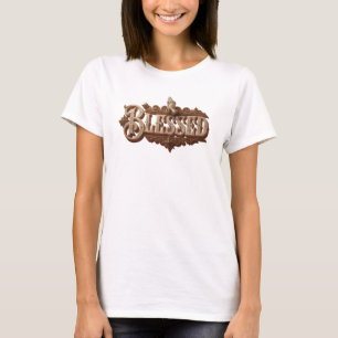 Stylische BLESSED Modekunst T-Shirt