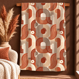 Stylische Boho-Formen Braunes Kupfer Kuschelgesche Fleecedecke