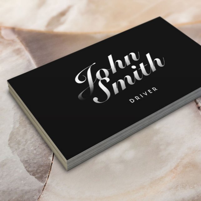 Stylische Calligraphic Driver Business Card Visitenkarte (Von Creator hochgeladen)