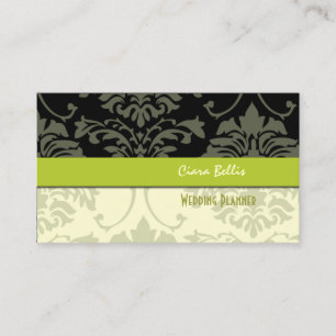 Stylische Damask, Hochzeitsplaner Visitenkarten Visitenkarte