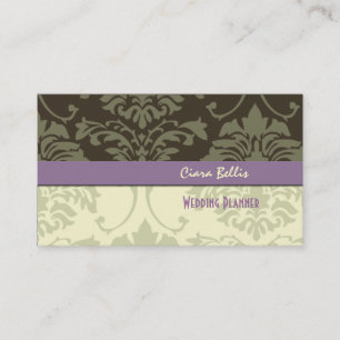 Stylische Damask, Hochzeitsplaner Visitenkarten Visitenkarte
