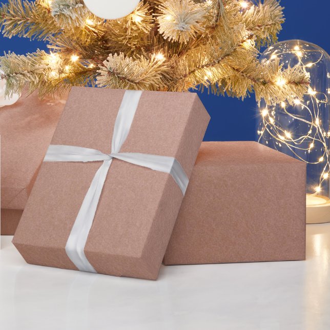 Stylische, einfache Metallic Inspiriert Rose Gold Geschenkpapier (Feiertage)