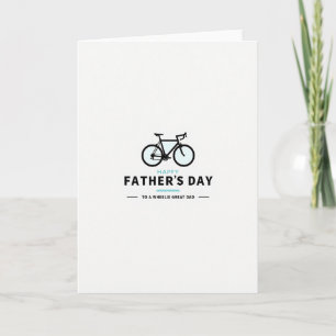 Stylische Fahrrad Vatertagskarte Karte