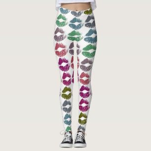 Stylische farbenfrohe Lippen #34 Leggings