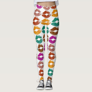 Stylische Farbige Lippen #22 Leggings