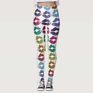 Stylische Farbige Lippen #35 Leggings