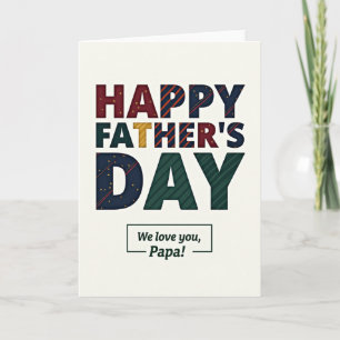 Stylische Fathers Day gemusterte Karte