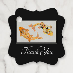 Stylische Gold-Koi-Fische Danke Geschenkanhänger