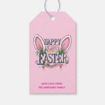 Stylische Hasenohren rosa Frohe Ostern