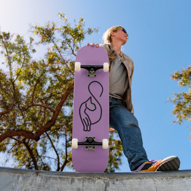 Stylische Kitty Cat Kontur Skateboard (Außenbereich 1)