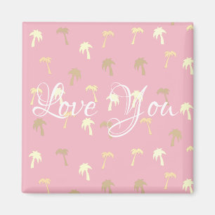 Stylische Love You Palmen Motivation Magnet
