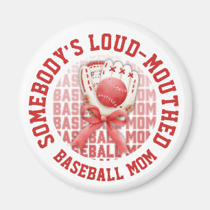 Stylische lustige LAUTE BASEBALL-MUTTER Magnet