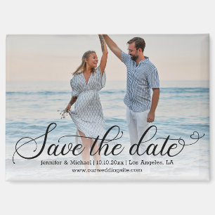 stylische lustige Schrift verblasstes Foto Save th Magnet