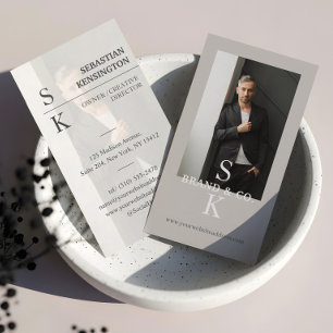 Stylische Minimal Moderne Monogramm Professionelle Visitenkarte