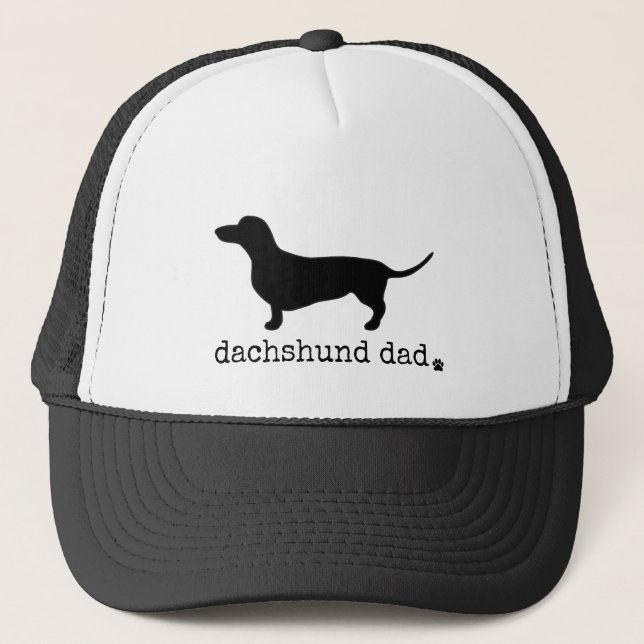 Stylische Minimalistische Dackel Dog Vater Custom Truckerkappe (Vorderseite)