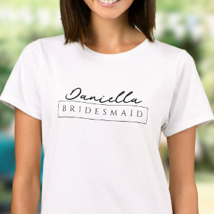 Stylische Minimalistische Junggesellinnenabschied- T-Shirt