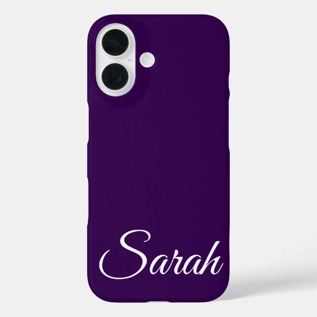 Stylische moderne klassische, kundenspezifische Be iPhone 16 Hülle (Rückseite)