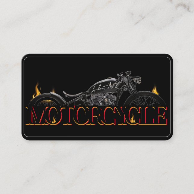 Stylische Motorrad-Visitenkarte Visitenkarte (Vorderseite)
