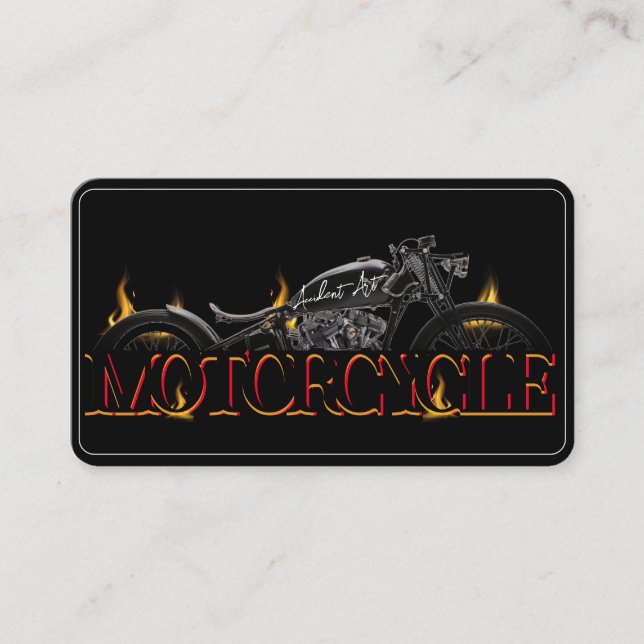 Stylische Motorrad-Visitenkarte Visitenkarte (Vorderseite)